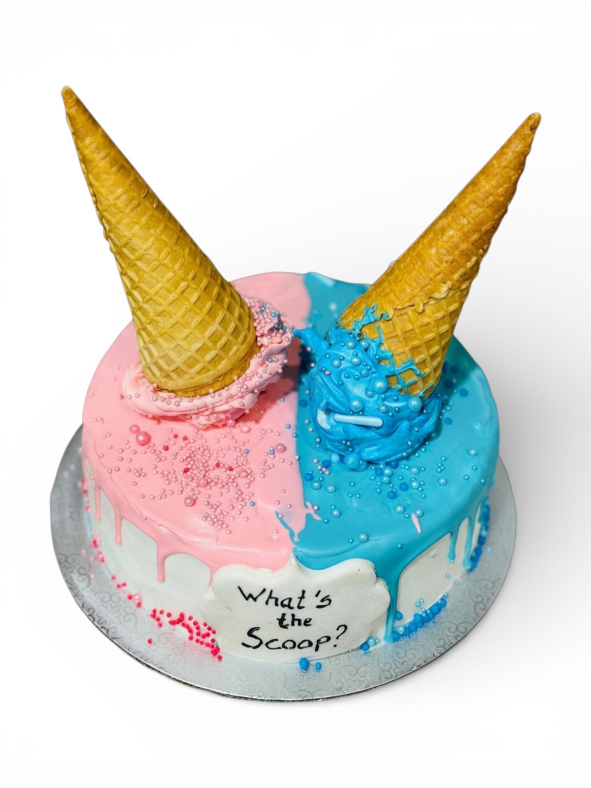 eggless blush floral baby shower cake Sydney